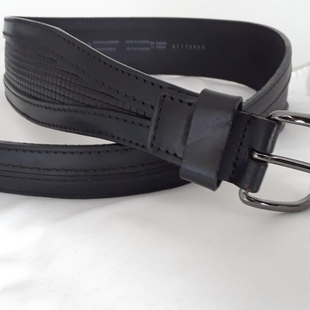 JACOB Genuine Leather Wide Black Belt  NEW